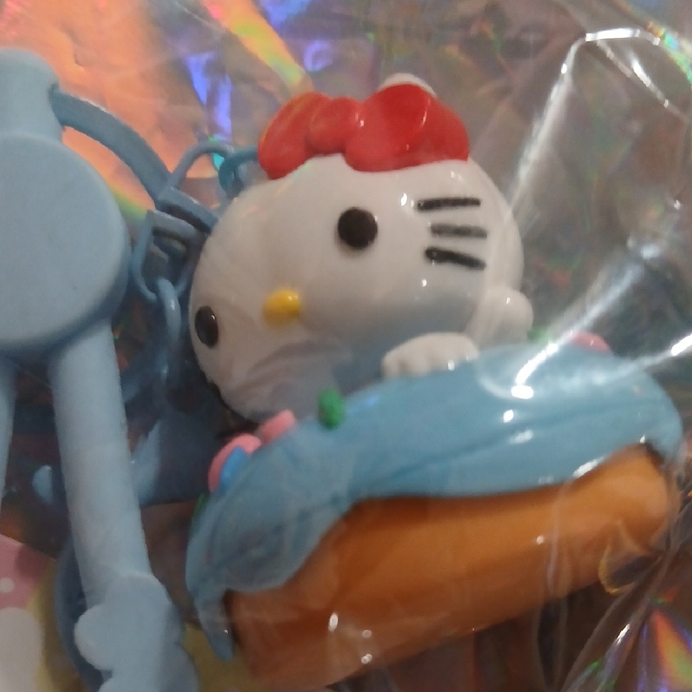 Sanrio Hello Kitty Red Bow with Blue Donut Charm